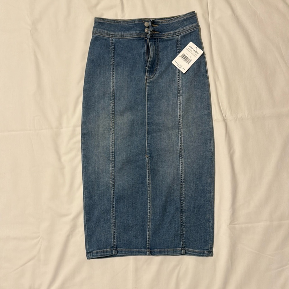 We The Free denim, pencil skirt. NWT.